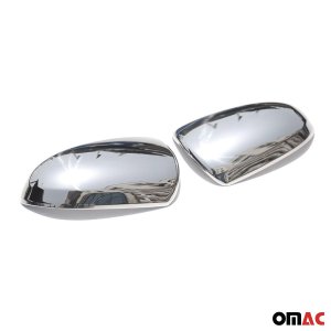 smart fortwo 451 Mirror Covers - Omac - S.Steel - Gloss Silver - '07-'15
